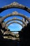 The arches of Igrexa de Santa Marina Dozo Church in Cambados Spain