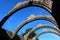 The arches of Igrexa de Santa Marina Dozo Church in Cambados Spain