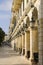 Arches and lanterns in line, Corfu, Greece