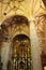 Arches, main altar and monumental columns of the church of El Salvador in Caravaca de la Cruz, Murcia