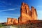 Arches National Park, Road between Courthouse Towers, American Southwest Desert, Utah, USA