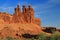 Arches National Park, the Three Gossips Formation in Morning Sun, Utah, USA