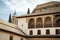 Arches in a patio inside the Alhambra