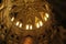 Arches,pillars and altarpiece of the cathedral of Murcia