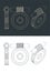 Archimedes worm and involute gear blueprints