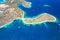 Archipelago of Croatia. Palmizana bay and Paklenski Otoci islands aerial view