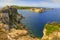 The archipelago of Tremiti Island: view of San Domino island from the nearby San Nicola island, with the Abbey of Santa Maria a Ma