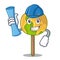 Architect candy apple character cartoon