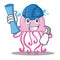 Architect cute jellyfish character cartoon