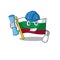 Architect flag bulgarian isolated in the character