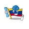 Architect flag colombia isolated in the cartoon