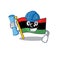 Architect flag libya cartoon isolated the mascot