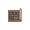 Architect house plan flat icon