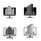 Architect icon vector set. design illustration sign collection. skyscraper symbol.