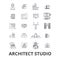 Architect studio related icons