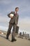 Architect Walking On A Building Rooftop