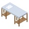 Architect work table icon, isometric style