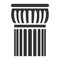 Architectural ancient column icon, design of classical pattern