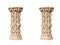 Architectural beige columns Ionic order isolated on transparent png background. Generative ai