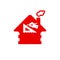 Architectural bureau, house design vector icon