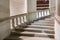 Architectural curved staircase banister stone