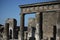 Architectural detail of ancient columns of Pompei