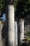 Architectural detail of ancient columns of Pompei