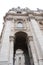 Architectural detail of arched structure of Saint Peters Basilica architecture in Vatican