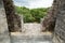 Architectural detail closeup at the Becan ruins Mexico