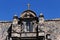 Architectural Detail Cross And Statue Christian Church Cusco Per