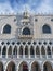 Architectural detail - Doge`s palace in St Mark`s Square in Venice Palazzo Ducale, Italy