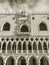 Architectural detail - Doge`s palace in St Mark`s Square in Venice Palazzo Ducale, Italy