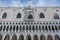 Architectural detail - Doge`s palace in St Mark`s Square in Venice Palazzo Ducale in Italy