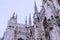 architectural detail of the Duomo Cathedral in Milan city centre