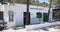 Architectural detail of the entrance to the campsite of the ilha de tavira, portugal