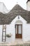 Architectural detail of historical house in Alberobello, Italy, Europe.
