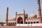 Architectural detail of Jama Masjid Mosque, Old Delhi, India, The spectacular architecture of the Great Friday Mosque Jama Masjid