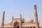 Architectural detail of Jama Masjid Mosque, Old Delhi, India, The spectacular architecture of the Great Friday Mosque Jama Masjid