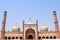 Architectural detail of Jama Masjid Mosque, Old Delhi, India, The spectacular architecture of the Great Friday Mosque Jama Masjid