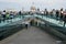 Architectural detail of The Millennium Bridge in the city of London, England