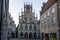 Architectural detail of Prinzipalmarkt, historic principal marketplace of the city of Munster, Germany