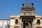 Architectural details of 200 year old hindu god balaji venkateswar temple Gopuram, the entrance