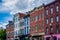 Architectural details along M Street in Georgetown, Washington, DC