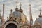 Architectural details of Basilica di San Marco at St. Marc square in Venice, Italy