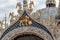 Architectural details of Basilica di San Marco at St. Marc square in Venice, Italy