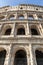 Architectural details of the facade of the Colosseum Coliseum or Flavian Amphitheatre, ancient Roman amphitheater Rome, Italy