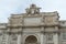 Architectural details of the facade Palazzo Poli in Rome