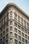Architectural details of the Flatiron Building in Manhattan, New York City