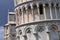 Architectural details of the Leaning Tower of Pisa Tuscany Italy
