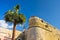 Architectural details of old fortress Bastione San Remy, in Cagliari, Sardinia